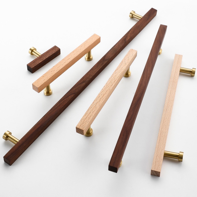 Woodworking In Japanese - Massief messing beukenhouten kastdeurgrepen Japanse keukenaccessoires