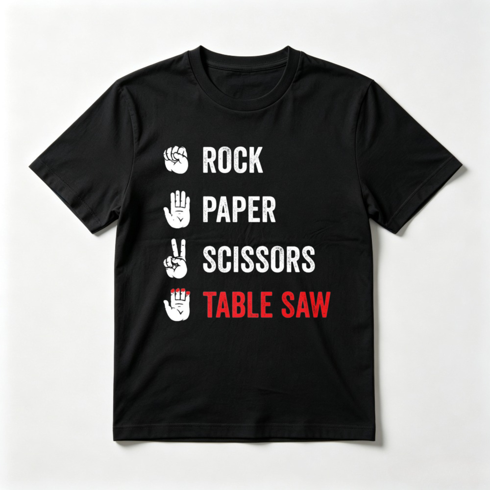 Rock Paper Scissors Tafelzaag  - Woodworking Jokes recensie en prijs